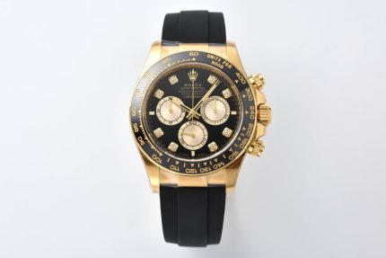 Clean Factory/C Factory m126518ln-0006 4131 Movement Two-tone Black Dial with Nail-Head Studs/Two-tone Black Dial with Diamond Studs (Mossanite)